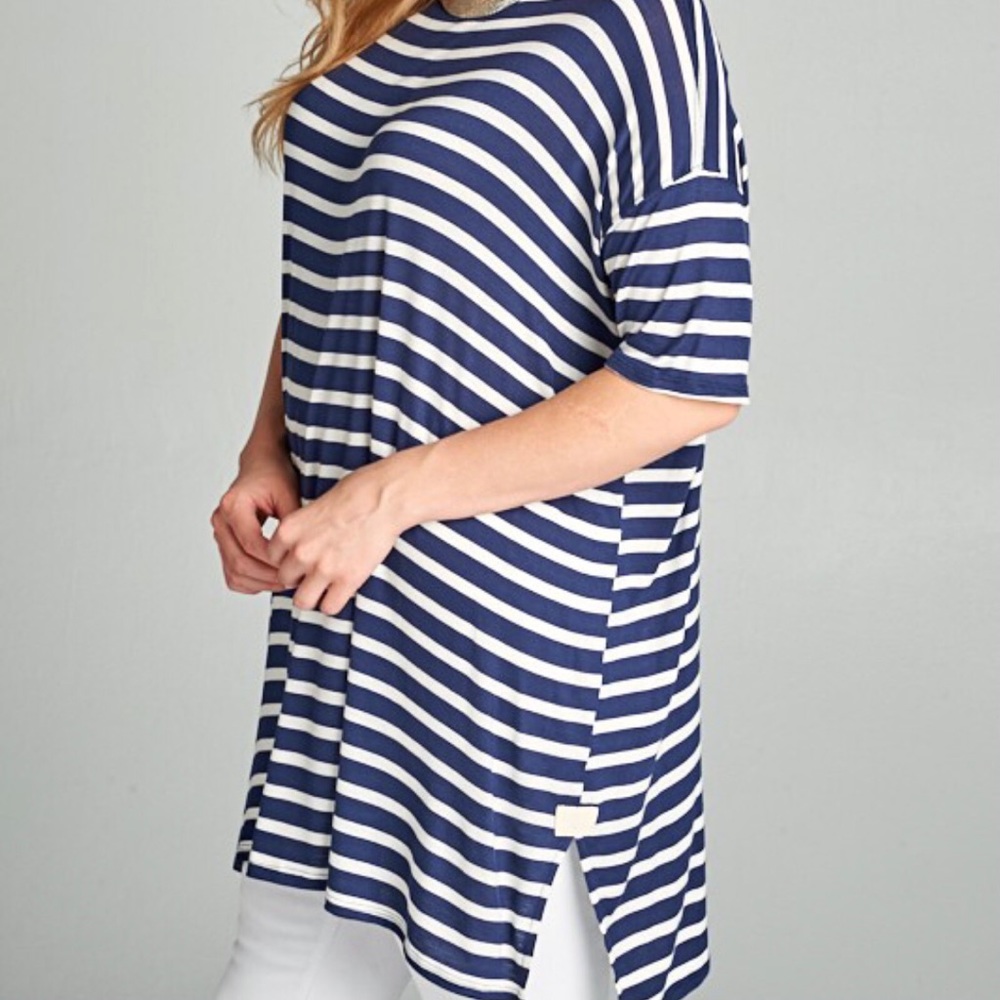 Navy/White stripe tunic.
